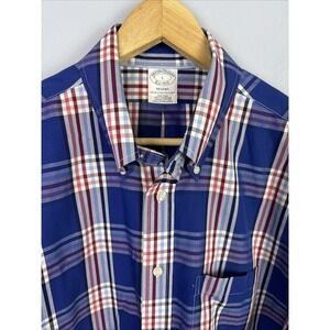 Brooks Brothers Regent Fit Mens Long Sleeve Button Down Shirt Size L Large Mint!